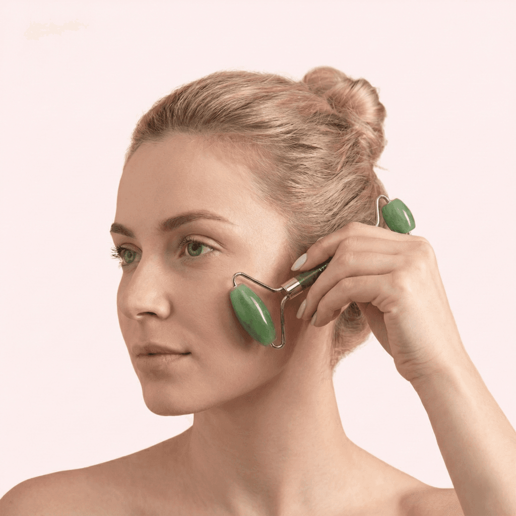 LynaFace Jade Roller - Domowy masaż, który pomaga zmniejszyć uczucie opuchnięcia i nadaje twarzy bardziej harmonijny wygląd